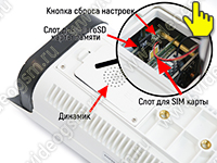 Уличная 3G/4G/Wi-Fi видеосигнализация Страж Obzor NC43G-8G - разъемы